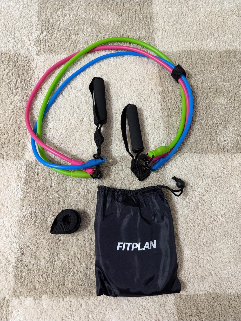 Resistance Band Set - Pink, Green & Blue